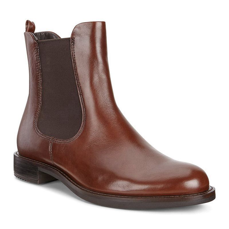 Women Boots Ecco Sartorelle 25 - Chelsea Boots Brown - India MNKBYQ287